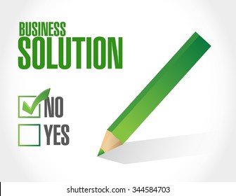 no Business Solution check mark sign concept illustration design graphic