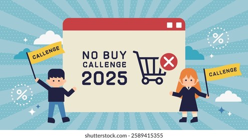 No Buy Challenge 2025 - Financial Saving Concept