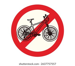 no bycicle symbol icon design