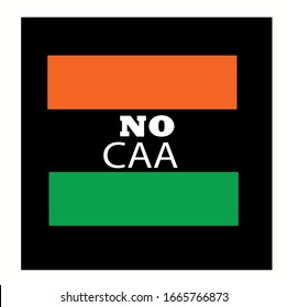 NO CAA, Protest Against Citizenship Amendment Act, No CAA Banner