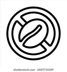 sin cafeína en estilo de diseño plano