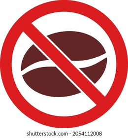 No caffeine icon with flat style. Isolated vector no caffeine icon image, simple style.