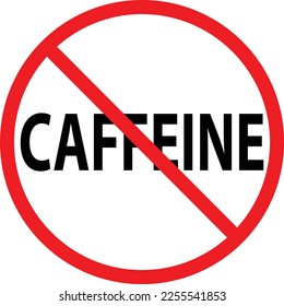 no caffeine icon on white background. no caffeine symbol. flat style.