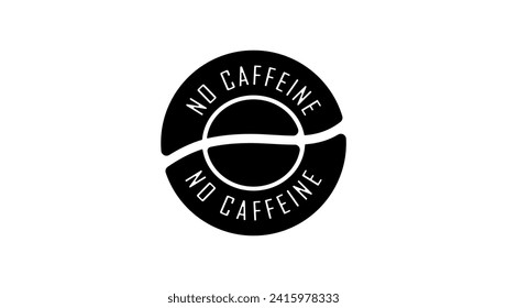 no caffeine sign, black isolated silhouette