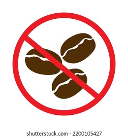 No Caffeine sign vector illustration isolated on white background
