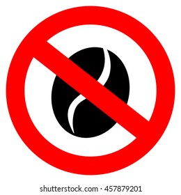 No caffeine sign vector illustration isolated on white background