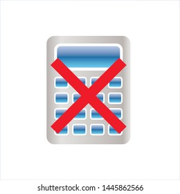 no calculator icon technology symbol vector