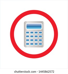 no calculator icon technology symbol vector