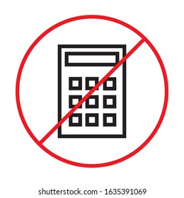 no calculator icon vector design template