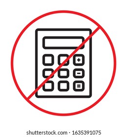 no calculator icon vector design template