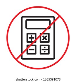 no calculator icon vector design template