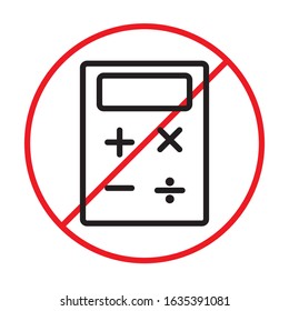 no calculator icon vector design template