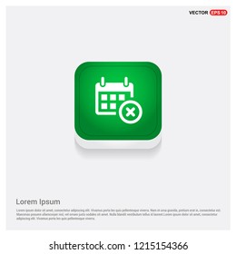 No Calendar IconGreen Web Button - Free vector icon