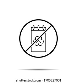 No calendar, trefoil icon. Simple thin line, outline vector of saint patricks day ban, prohibition, embargo, interdict, forbiddance icons for ui and ux, website or mobile