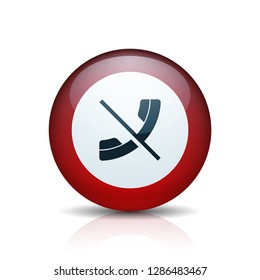 No Call Phone button illustration