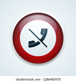No Call Phone button illustration