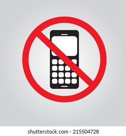 No call phone sign. vector EPS 10