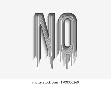 No Calligraphic line art Text shopping poster vector illustration Design.