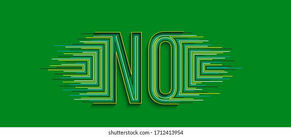 No Calligraphic line art Text shopping poster vector illustration Design.