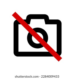 No se permite ninguna cámara. No se permite la fotografía. Vector.