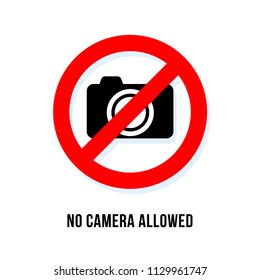 No camera allowed sign on white background.