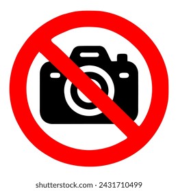 NO Camera Do Not Take Photos Pictures Sign Symbol Vector