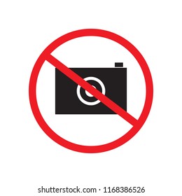 No camera enter sign. Vector design illustration.