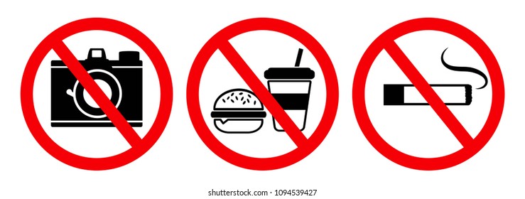 No camera, No food, No smoke.
