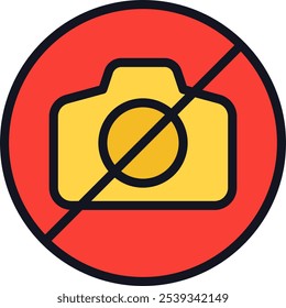 nenhuma ilustração de ícone de câmera para web, app, apresentação, infográficos ou etc