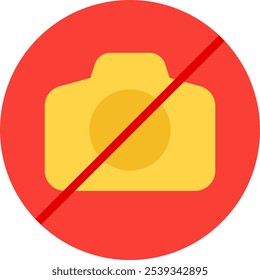 nenhuma ilustração de ícone de câmera para web, app, apresentação, infográficos ou etc
