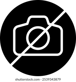 no camera icon illustration for web, app, presentation, infogaphics or etc