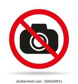 no camera icon on white background. Vector illustration