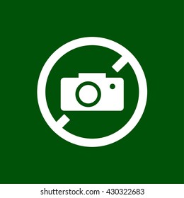 no camera icon. photography forbidden vector illustration