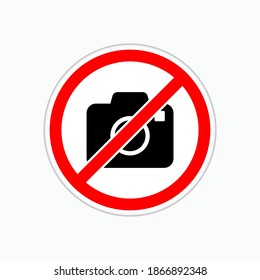 No Camera Icon. Symbol  of Prohibition for Photography - Vector, Sign for Design, Presentation, Website or Apps Elements.