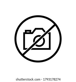 No camera icon, vector illustration. Flat design style. vector no camera icon illustration isolated on white background, no camera icon Eps10. no camera icons graphic design vector symbols.