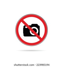 no camera icon vector illustration on a white background