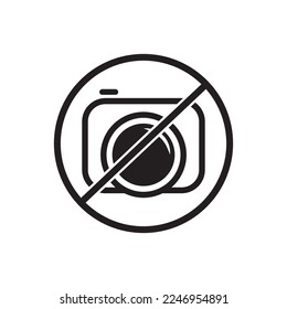No camera icon, vector illustration. Flat design style. vector no camera icon illustration isolated on white background, no camera icon Eps10. no camera icons graphic design vector symbols.