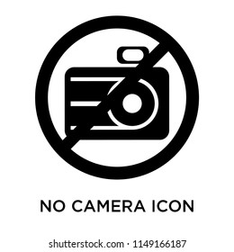 No camera icon vector isolated on white background for your web and mobile app design, No camera logo concept