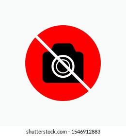No Camera Icon - Vector Sign and Symbol for Design, Presentation, Website or Apps Elements.  