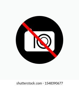 No Camera Icon - Vector Sign and Symbol for Design, Presentation, Website or Apps Elements.  