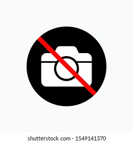 No Camera Icon - Vector Sign and Symbol for Design, Presentation, Website or Apps Elements.  