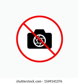 No Camera Icon - Vector Sign and Symbol for Design, Presentation, Website or Apps Elements.  