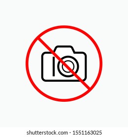 No Camera Icon - Vector Sign and Symbol for Design, Presentation, Website or Apps Elements. 