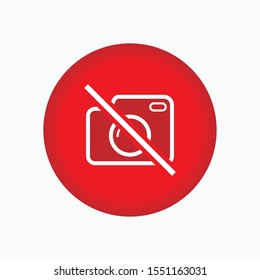 No Camera Icon - Vector Sign and Symbol for Design, Presentation, Website or Apps Elements. 