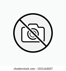 No Camera Icon - Vector Sign and Symbol for Design, Presentation, Website or Apps Elements. 