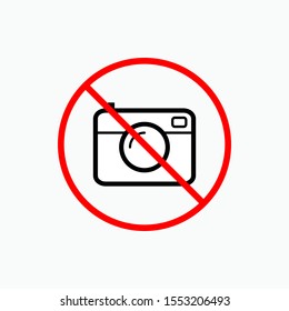 No Camera Icon - Vector Sign and Symbol for Design, Presentation, Website or Apps Elements.  
