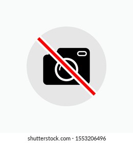 No Camera Icon - Vector Sign and Symbol for Design, Presentation, Website or Apps Elements.  