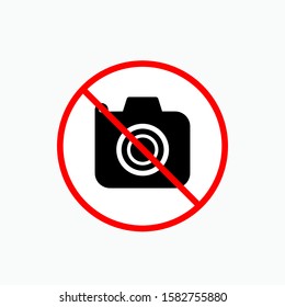 No Camera Icon - Vector, Sign and Symbol for Design, Presentation, Website or Apps Elements.