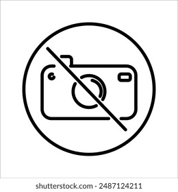No Camera Icon Vector Symbol Design Illustration