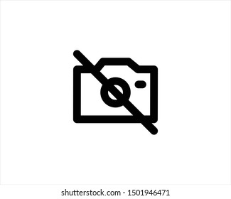 no camera icon vectors eps10